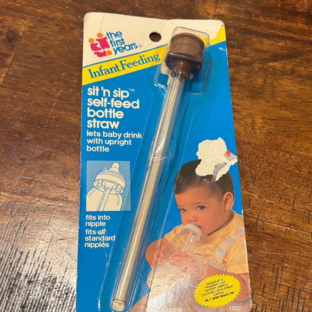 Vintage New Old Stock The First Years Sit 'N Sip Self-Feed Bottle Straw